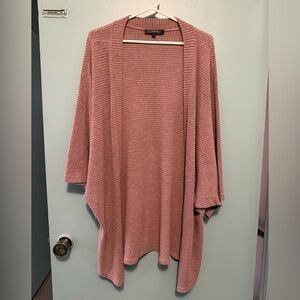 Women's Mauve Open-Front Sweater